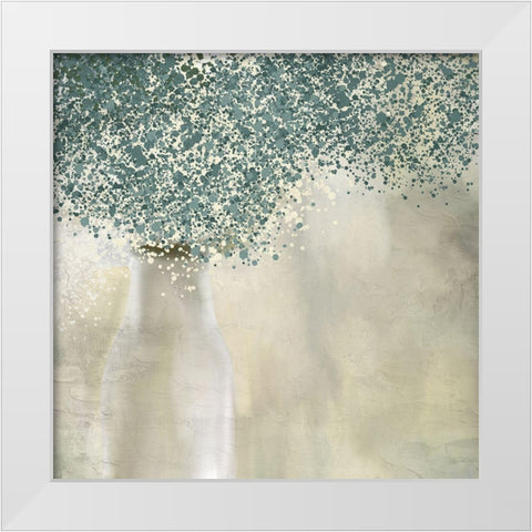Spotted Flowers White Modern Wood Framed Art Print by Allen, Kimberly