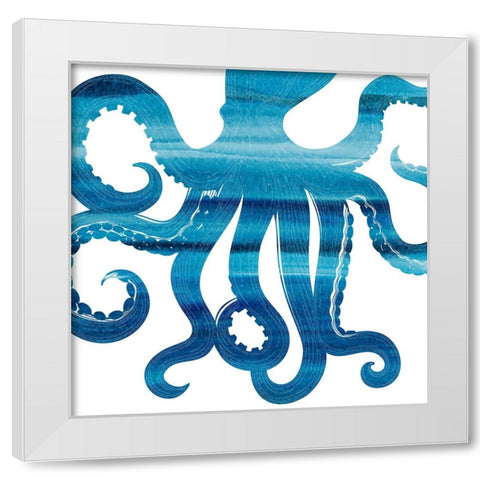 Ombre Octopus Reverse White Modern Wood Framed Art Print by Allen, Kimberly