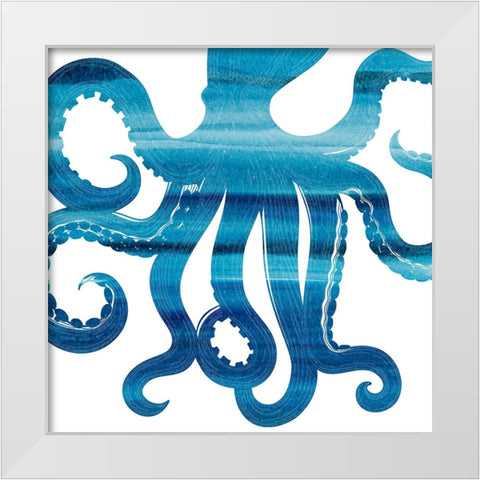 Ombre Octopus Reverse White Modern Wood Framed Art Print by Allen, Kimberly
