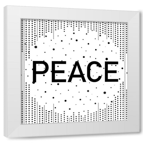 Joy Noel Peace 3 White Modern Wood Framed Art Print by Allen, Kimberly