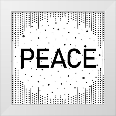 Joy Noel Peace 3 White Modern Wood Framed Art Print by Allen, Kimberly