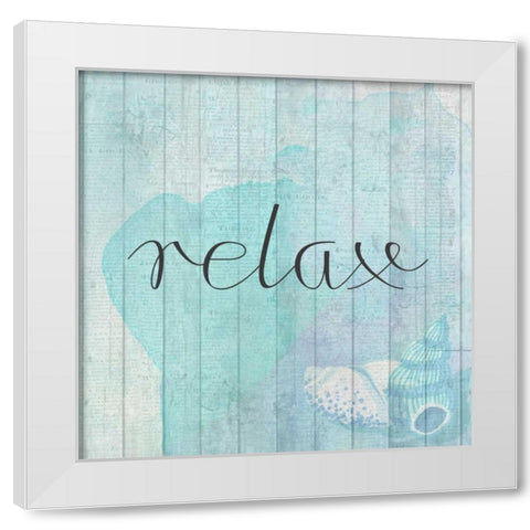 Relax Time 1 White Modern Wood Framed Art Print by Allen, Kimberly
