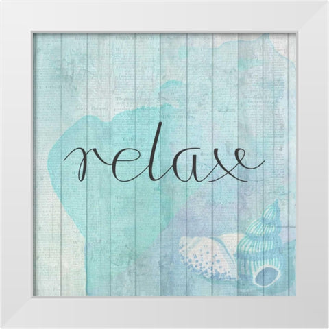 Relax Time 1 White Modern Wood Framed Art Print by Allen, Kimberly