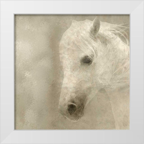 White Mane White Modern Wood Framed Art Print by Allen, Kimberly