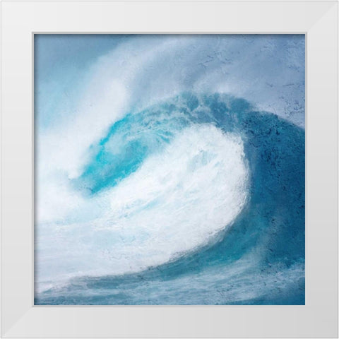 In the Waves White Modern Wood Framed Art Print by Allen, Kimberly