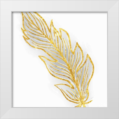Phoenix Feather 1 White Modern Wood Framed Art Print by Allen, Kimberly
