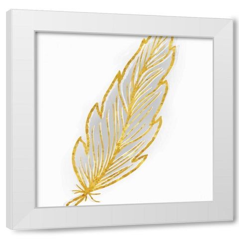 Phoenix Feather 3 White Modern Wood Framed Art Print by Allen, Kimberly