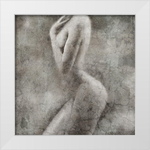 Figure No 32 White Modern Wood Framed Art Print by Kimberly, Allen