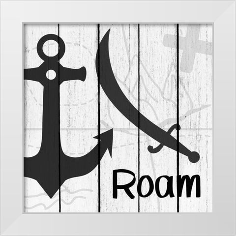 Roam 3 White Modern Wood Framed Art Print by Kimberly, Allen