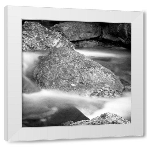 Over the Rocks 1 White Modern Wood Framed Art Print by Kimberly, Allen