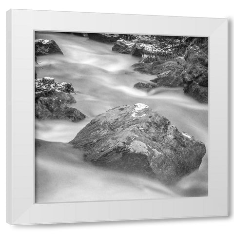 Over the rocks 2 White Modern Wood Framed Art Print by Kimberly, Allen