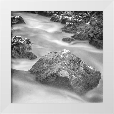 Over the rocks 2 White Modern Wood Framed Art Print by Kimberly, Allen