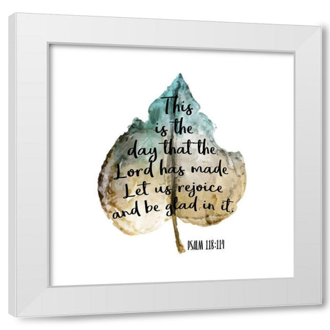 Psalm Leaf 2 White Modern Wood Framed Art Print by Kimberly, Allen