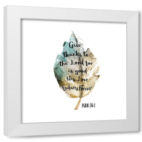 Psalm Leaf 3 White Modern Wood Framed Art Print by Kimberly, Allen