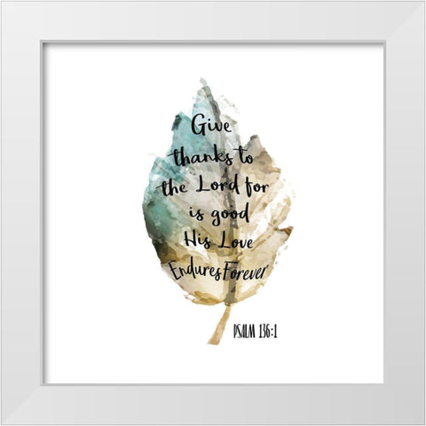 Psalm Leaf 3 White Modern Wood Framed Art Print by Kimberly, Allen