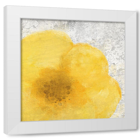 Blooming Yellow 1 White Modern Wood Framed Art Print by Kimberly, Allen
