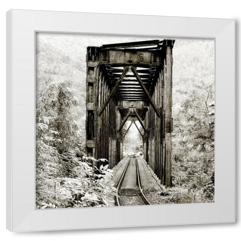 Along the Tracks 1 White Modern Wood Framed Art Print by Kimberly, Allen