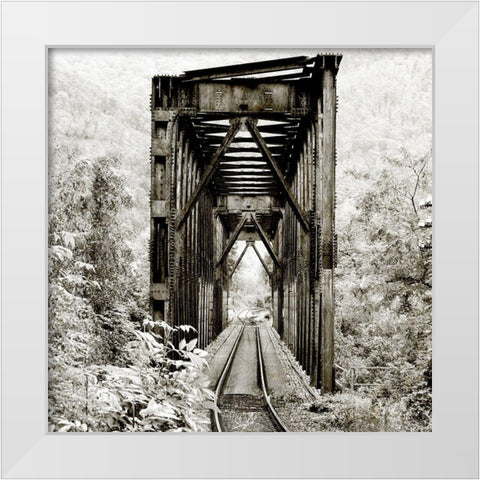 Along the Tracks 1 White Modern Wood Framed Art Print by Kimberly, Allen