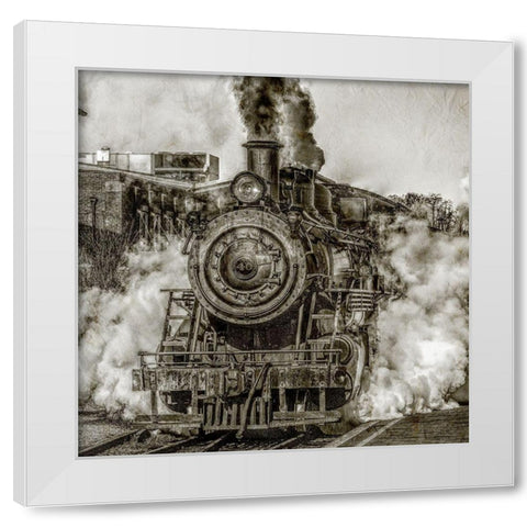 Along the Tracks 2 White Modern Wood Framed Art Print by Kimberly, Allen