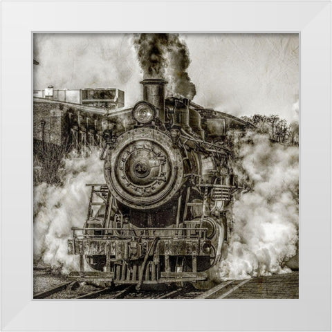 Along the Tracks 2 White Modern Wood Framed Art Print by Kimberly, Allen