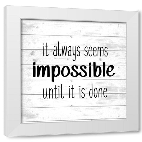 Impossible White Modern Wood Framed Art Print by Kimberly, Allen