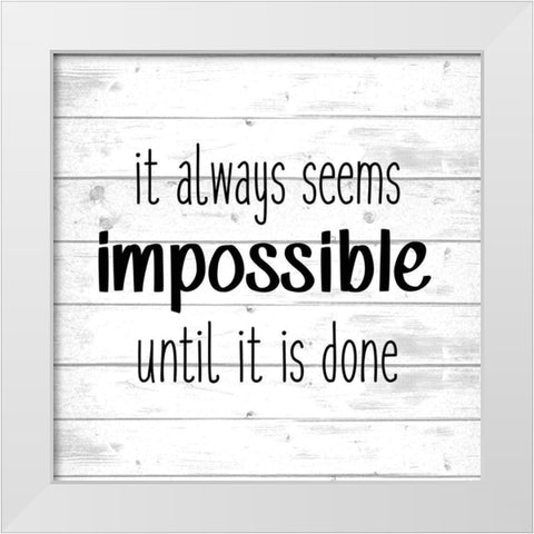 Impossible White Modern Wood Framed Art Print by Kimberly, Allen