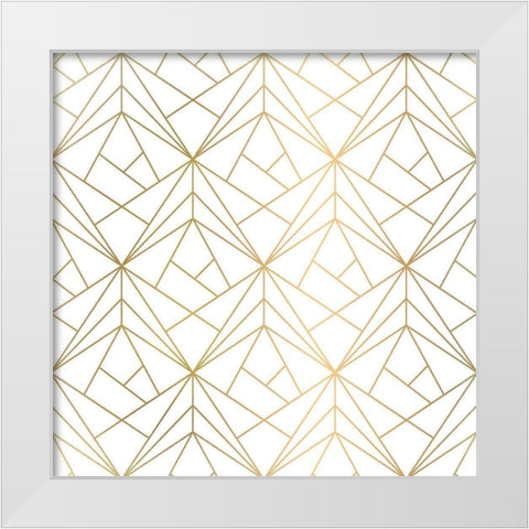 Newspaper Christmas Pattern 1 White Modern Wood Framed Art Print by Kimberly, Allen