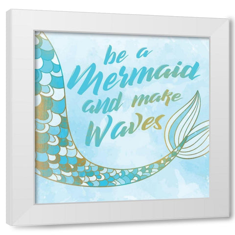 Make Waves White Modern Wood Framed Art Print by Kimberly, Allen