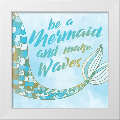 Make Waves White Modern Wood Framed Art Print by Kimberly, Allen