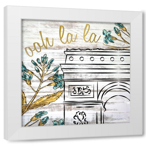 Paris 2 White Modern Wood Framed Art Print by Kimberly, Allen