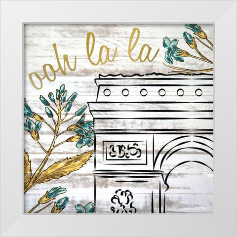 Paris 2 White Modern Wood Framed Art Print by Kimberly, Allen