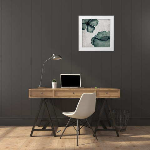 Hints of Emerald 1 White Modern Wood Framed Art Print by Kimberly, Allen