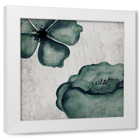 Hints of Emerald 1 White Modern Wood Framed Art Print by Kimberly, Allen
