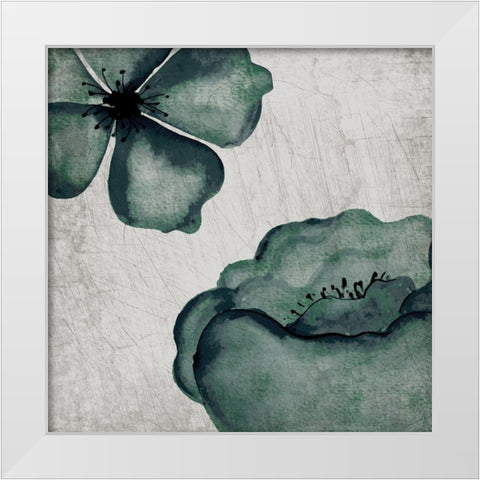 Hints of Emerald 1 White Modern Wood Framed Art Print by Kimberly, Allen