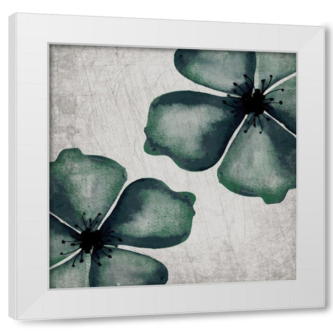 Hints of Emerald 2 White Modern Wood Framed Art Print by Kimberly, Allen