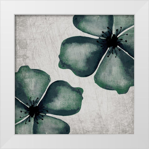 Hints of Emerald 2 White Modern Wood Framed Art Print by Kimberly, Allen