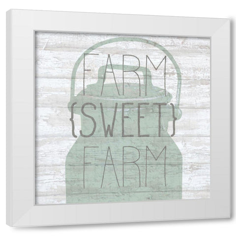 FARM sweet FARM White Modern Wood Framed Art Print by Kimberly, Allen