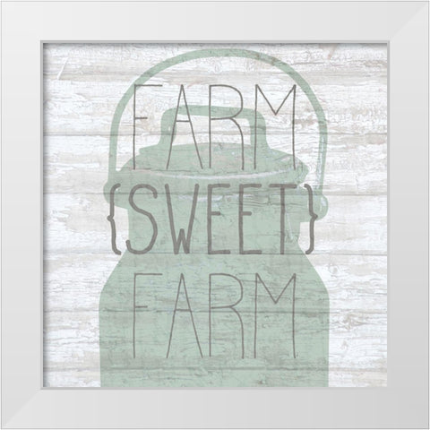 FARM sweet FARM White Modern Wood Framed Art Print by Kimberly, Allen