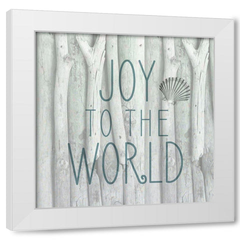 Driftwood Christmas 1 White Modern Wood Framed Art Print by Kimberly, Allen