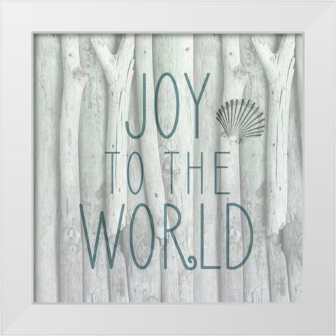 Driftwood Christmas 1 White Modern Wood Framed Art Print by Kimberly, Allen