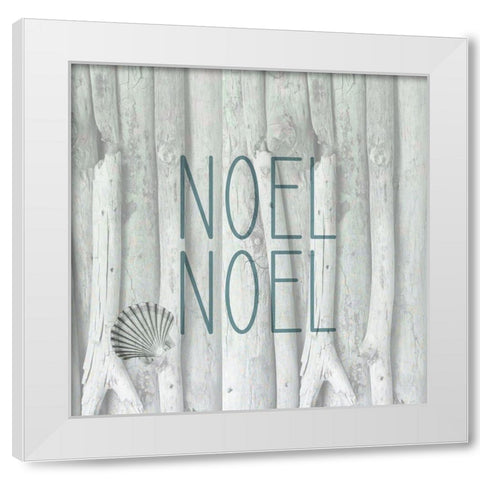 Driftwood Christmas 2 White Modern Wood Framed Art Print by Kimberly, Allen