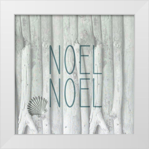 Driftwood Christmas 2 White Modern Wood Framed Art Print by Kimberly, Allen