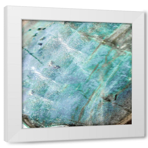 Teal Gem 1 White Modern Wood Framed Art Print by Allen, Kimberly