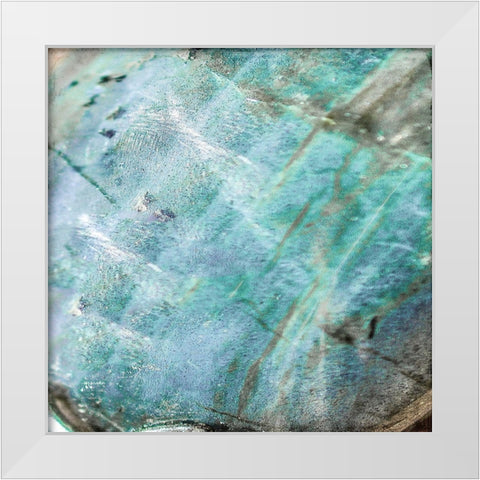 Teal Gem 1 White Modern Wood Framed Art Print by Allen, Kimberly