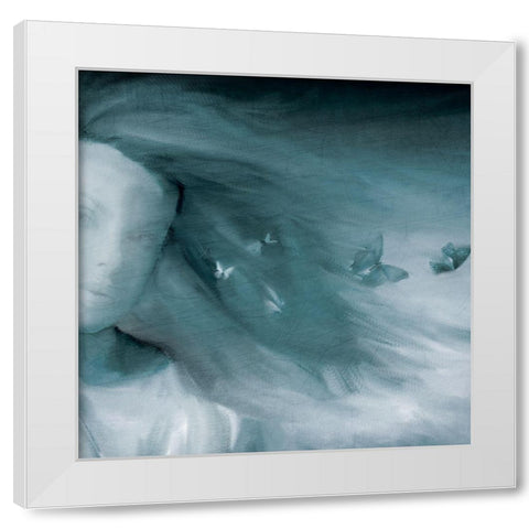 Fligh of the Butterflies White Modern Wood Framed Art Print by Allen, Kimberly