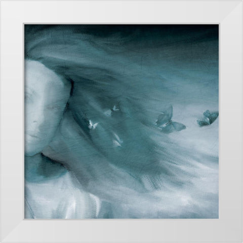 Fligh of the Butterflies White Modern Wood Framed Art Print by Allen, Kimberly