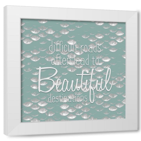 Difficult Roads White Modern Wood Framed Art Print by Kimberly, Allen