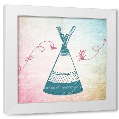 Boho A White Modern Wood Framed Art Print by Kimberly, Allen