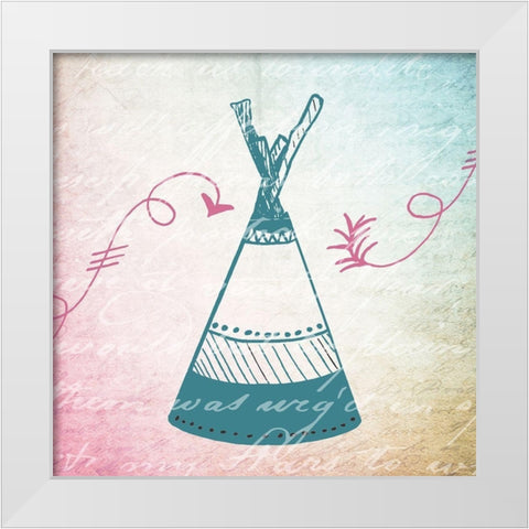Boho A White Modern Wood Framed Art Print by Kimberly, Allen