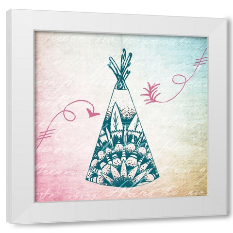 Boho C White Modern Wood Framed Art Print by Kimberly, Allen